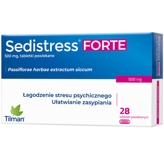 Sedistress Forte 500 mg, 28 tabletek Sedistress Forte 500 mg, 28 tabletek - zdjęcie produktu
