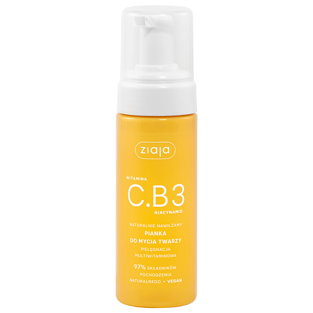 Nieznana Ziaja Witamina C.B3 Niacynamid Naturalnie Nawilżamy, pianka do mycia twarzy, 150 ml — Inhaltsstoffe und Bewertung