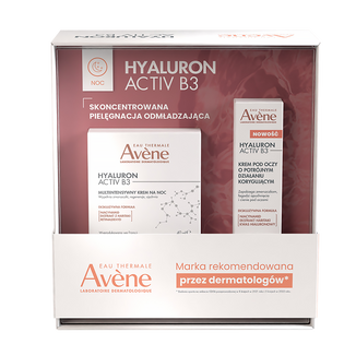 Zestaw Avene Hyaluron Activ B3 na noc, multi intensywny krem na noc, 40 ml + krem pod oczy o potrójnym działaniu korygującym, 15 ml Zestaw Avene Hyaluron Activ B3 na noc, multi intensywny krem na noc, 40 ml + krem pod oczy o potrójnym działaniu korygującym, 15 ml - zdjęcie produktu
