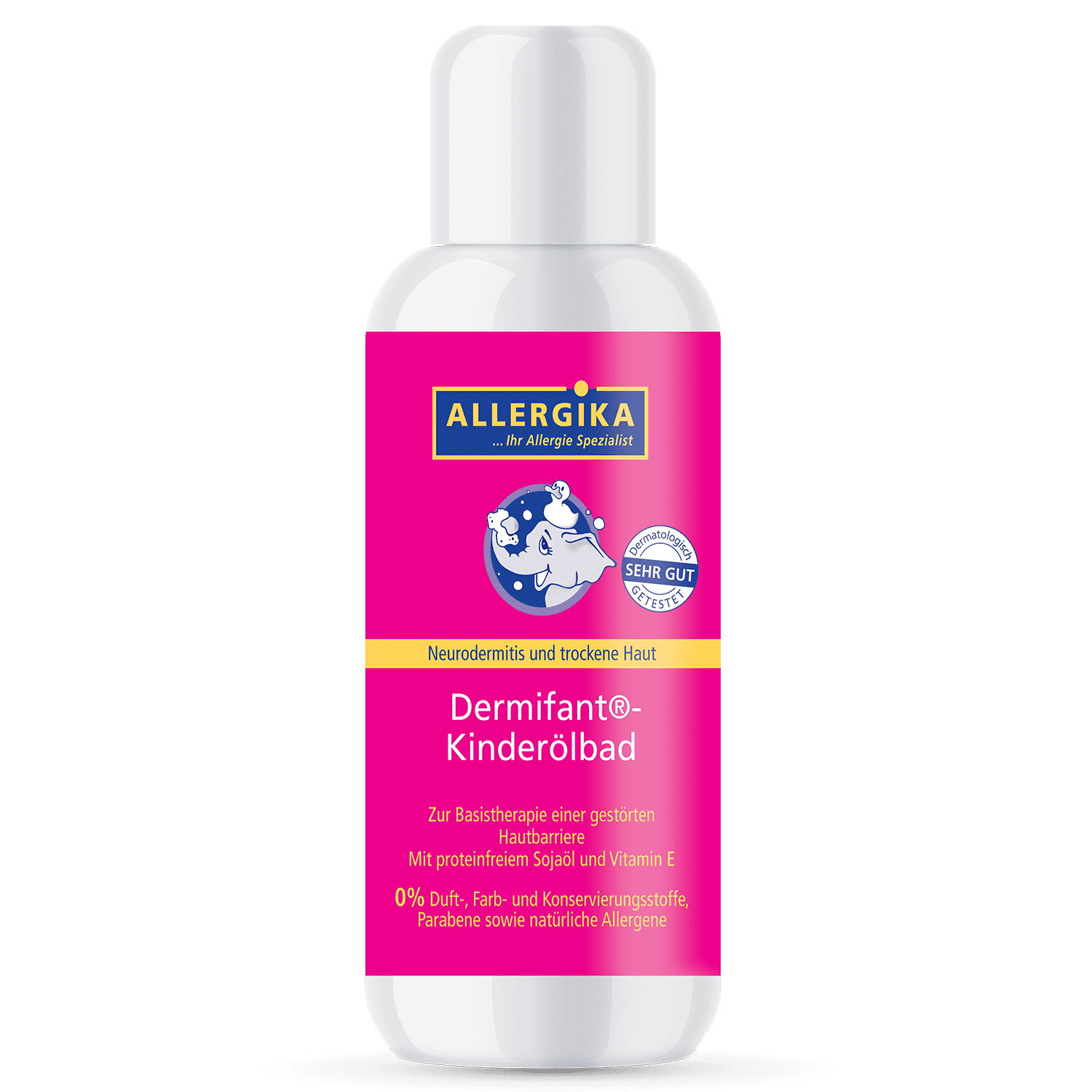 Nieznana Allergika Dermifant, Badeöl für Kinder, Feuchtigkeit, 500 ml — Inhaltsstoffe und Bewertung