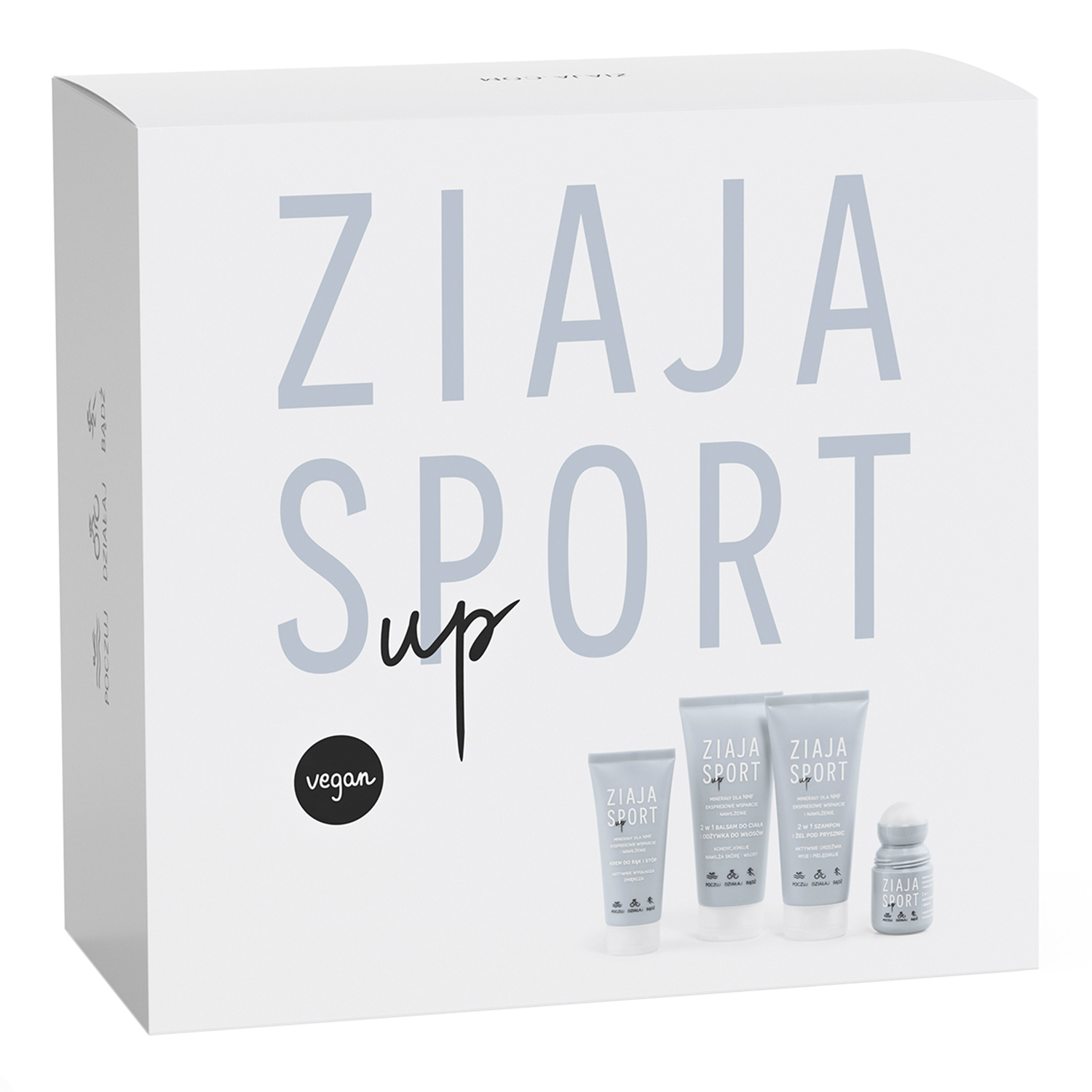 Nieznana Set Ziaja Sport Up, Körperlotion und Haarspülung 2w1, 200 ml + Shampoo und Duschgel 2w1, 200 ml + Handcreme und Füße, 100 ml + Antitranspirant und serum 2w1, 60 ml — Inhaltsstoffe und Bewertung