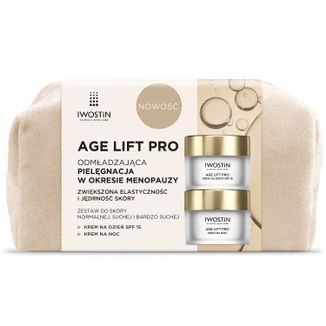 Zestaw Iwostin Age Lift Pro, krem na dzień, SPF 15, 50 ml + krem na noc, 50 ml + kosmetyczka gratis - zdjęcie produktu