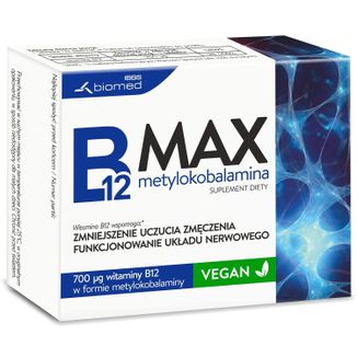 B12 Max Metylokobalamina, 60 tabletek - zdjęcie produktu
