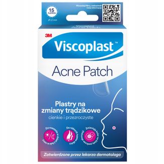 Viscoplast Acne Patch, plastry na zmiany trądzikowe, 15 sztuk Viscoplast Acne Patch, plastry na zmiany trądzikowe, 15 sztuk - zdjęcie produktu