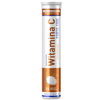 Witamina C Forte 1000, smak pomarańczowy, 24 tabletki musujące - zdjęcie produktu
