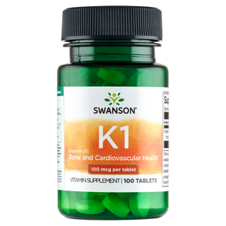 Swanson Witamina K1 100 µg, 100 tabletek - zdjęcie produktu