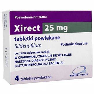 Xirect 25 mg, 4 tabletki Xirect 25 mg, 4 tabletki - zdjęcie produktu