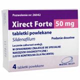 Xirect Forte 50 mg, 4 tabletki - miniaturka zdjęcia produktu
