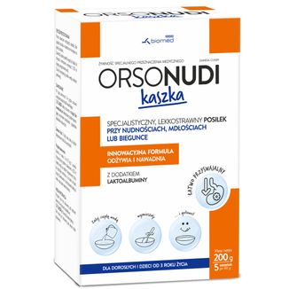 OrsoNudi Kaszka, 40 g x 5 saszetek OrsoNudi Kaszka, 40 g x 5 saszetek - zdjęcie produktu
