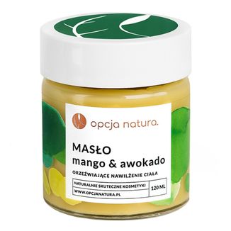 Opcja Natura, masło do ciała, mango & awokado, 120 ml - zdjęcie produktu