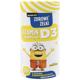 Minionki Vitamin D3 1000 j.m. Zdrowe Żelki, smak pomarańczowy, od 4 lat, 50 sztuk - miniaturka zdjęcia produktu