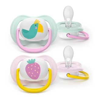Philips Avent Ultra Air Happy, ortodontyczny smoczek uspokajający, 0-6 miesięcy, 2 sztuki - zdjęcie produktu