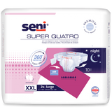Seni Super Quatro, pieluchomajtki, XXL, 160-210 cm, 10 sztuk Seni Super Quatro, pieluchomajtki, XXL, 160-210 cm, 10 sztuk - miniaturka zdjęcia produktu