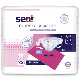 Seni Super Quatro, pieluchomajtki, XXL, 160-210 cm, 10 sztuk - zdjęcie produktu