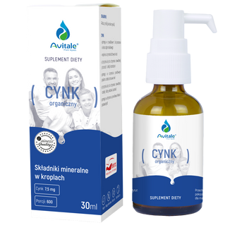 Avitale Cynk organiczny, glukonian cynku, 30 ml - zdjęcie produktu