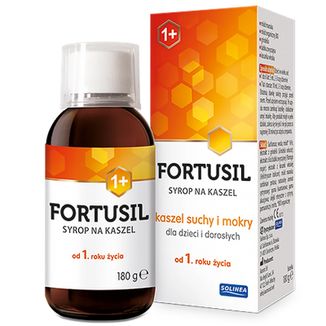 Fortusil, syrop na kaszel, od 1 roku, 180 g Fortusil, syrop na kaszel, od 1 roku, 180 g - zdjęcie produktu