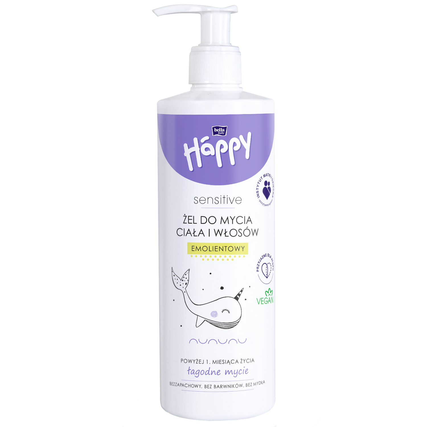Bella Happy Bella Baby Happy, emolientowy żel do mycia ciała i włosów, od 1 miesiąca, 400 ml — Składniki i ocena