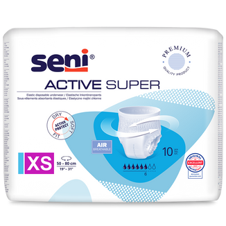 Seni Active Super, majtki chłonne, XS,  50-80 cm, 10 sztuk - zdjęcie produktu