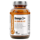 PharmoVit Omega 3 + D3 2000 IU + K2, 60 kapsułek - miniaturka zdjęcia produktu