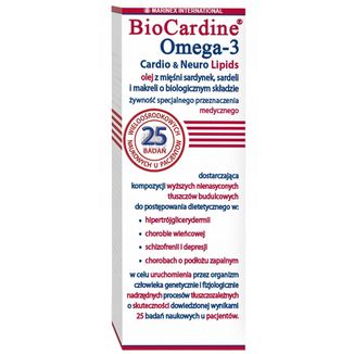 BioCardine Omega-3 Cardio & Neuro Lipids, 200 ml - zdjęcie produktu