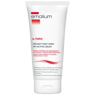 Emolium A-Topic, trójaktywny krem do skóry atopowej, suchej i uporczywie swędzącej, od 1 miesiąca, 75 ml - zdjęcie produktu