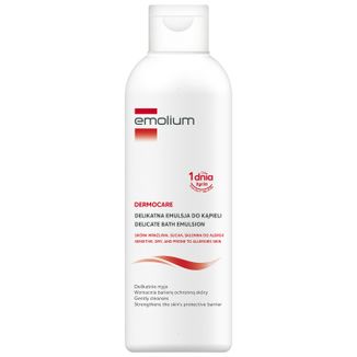 Emolium Dermocare, delikatna emulsja do kąpieli, od 1 dnia życia, 400 ml - zdjęcie produktu