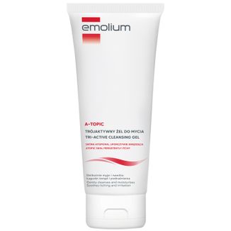 Emolium A-Topic, trójaktywny żel do mycia ciała do skóry atopowej, suchej i uporczywie swędzącej, od 1 miesiąca, 200 ml - zdjęcie produktu