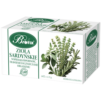 Bi Fix Zioła Sardyńskie, herbatka ziołowa, 1,75 g x 20 saszetek Bi Fix Zioła Sardyńskie, herbatka ziołowa, 1,75 g x 20 saszetek - zdjęcie produktu