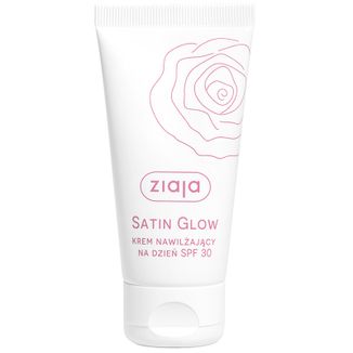 Ziaja Satin Glow, krem nawilżający na dzień, SPF 30, 50 ml Ziaja Satin Glow, krem nawilżający na dzień, SPF 30, 50 ml - zdjęcie produktu