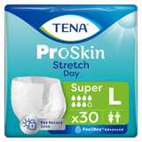 Tena Stretch ProSkin Super Day, pieluchomajtki, rozmiar L, 103-140 cm, 30 sztuk - miniaturka zdjęcia produktu