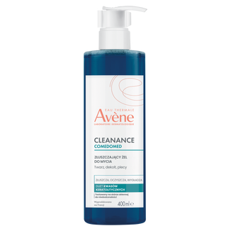 Avene Cleanance Comedomed, złuszczający żel do mycia, skóra tłusta i skłonna do trądziku, 400 ml - zdjęcie produktu