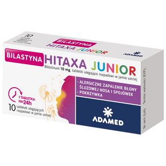 Bilastyna Hitaxa Junior 10 mg, 10 tabletek - zdjęcie produktu