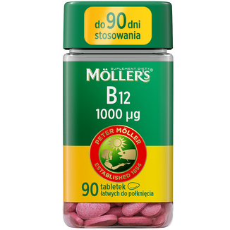 Moller's B12 1000 µg, 90 tabletek - zdjęcie produktu
