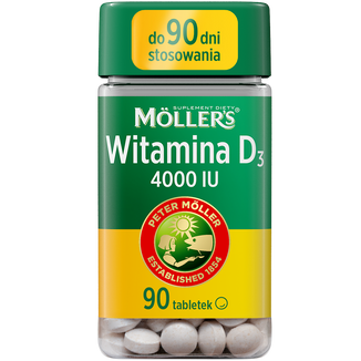 Moller's Witamina D3 4000 IU, 90 tabletek - zdjęcie produktu