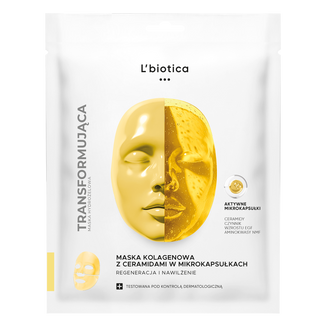 L'biotica, transformująca maska kolagenowa z ceramidami w mikrokapsułkach, 1 sztuka - zdjęcie produktu