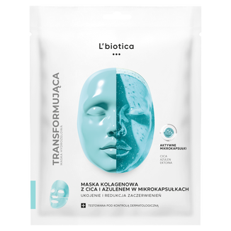 L'biotica, transformująca maska kolagenowa z cica i azulenem w mikrokapsułkach, 1 sztuka - zdjęcie produktu