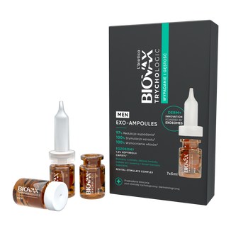 L'Biotica Biovax Trychologic Wypadanie i Gęstość Exo-Ampoules, kuracja dla mężczyzn, 7 x 5 ml USZKODZONE OPAKOWANIE - zdjęcie produktu