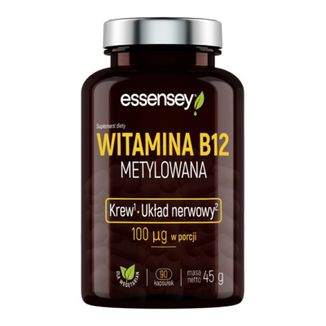 Essensey Witamina B12 metylowana, 90 kapsułek - zdjęcie produktu