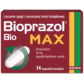 Bioprazol Bio Max 20 mg, 14 twardych kapsułek dojelitowych - zdjęcie produktu