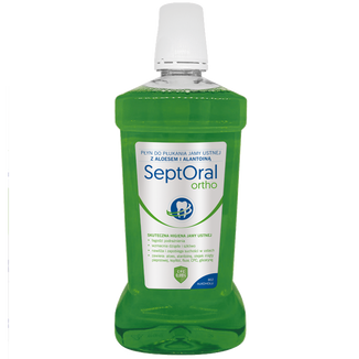 SeptOral Ortho, płyn do płukania jamy ustnej, z aloesem i alantoiną, 500 ml - zdjęcie produktu