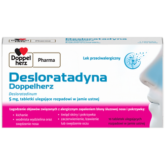 Desloratadyna Doppelherz 5 mg, 10 tabletek USZKODZONE OPAKOWANIE - zdjęcie produktu