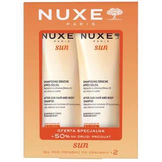 Zestaw Nuxe Sun, żel pod prysznic po opalaniu, 2 x 200 ml USZKODZONE OPAKOWANIE - zdjęcie produktu