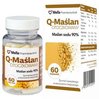 Q-Maślan Otoczkowany, maślan sodu 90%, 60 kapsułek - zdjęcie produktu