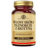 Solgar Włosy Skóra Paznokcie z biotyną, 60 tabletek - miniaturka zdjęcia produktu