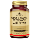 Solgar Włosy Skóra Paznokcie z biotyną, 120 tabletek - miniaturka zdjęcia produktu
