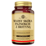 Solgar Włosy Skóra Paznokcie z biotyną, 120 tabletek - miniaturka zdjęcia produktu
