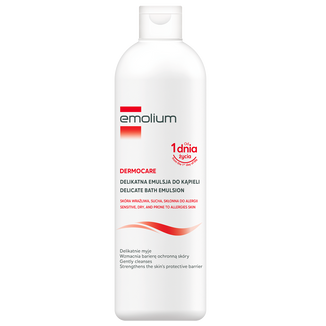 Emolium Dermocare, delikatna emulsja do kąpieli od 1 dnia życia, 200 ml - zdjęcie produktu