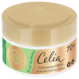 Celia Śluz Ślimaka 70+, odżywczy krem przeciwzmarszczkowy z olejem arganowym, 50 ml Celia Śluz Ślimaka 70+, odżywczy krem przeciwzmarszczkowy z olejem arganowym, 50 ml - zdjęcie produktu