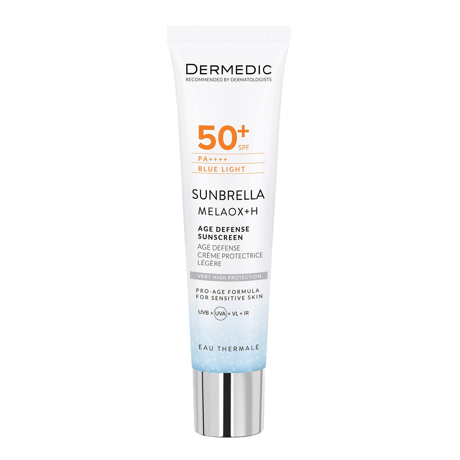 Dermedic Dermedic Sunbrella Age Defense, lekki krem ochronny do twarzy, skóra z widocznymi oznakami starzenia, SPF 50+, 40 ml