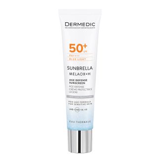 Dermedic Sunbrella Age Defense, lekki krem ochronny do twarzy, skóra z widocznymi oznakami starzenia, SPF 50+, 40 ml Dermedic Sunbrella Age Defense, lekki krem ochronny do twarzy, skóra z widocznymi oznakami starzenia, SPF 50+, 40 ml - zdjęcie produktu